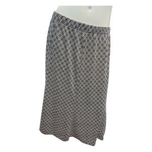 Sunny Leigh Black White Mod Print Circle Skirt Womens Size XL